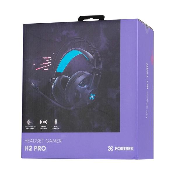 Imagem de Headset Gamer Fortrek PRO H2 com LED Azul, P2, Preto - H2