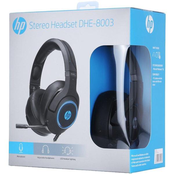 Imagem de Headset Gamer HP USB 7.1 blue light DHE-8003 - 9NG15AA