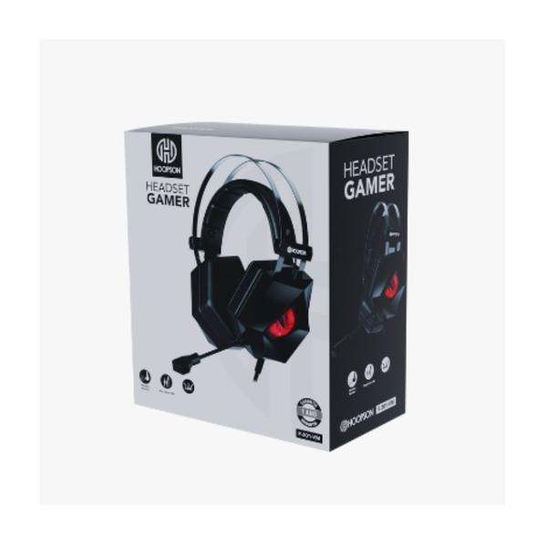 Imagem de Headset Gamer Iluminação LED Microfone com Haste Regulável Hoopson F-201-VM