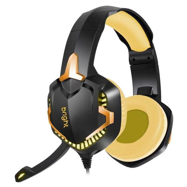 Imagem de Headset Gamer Level Up Bright Rgb Cód.Ghp012 Preto/Dourado