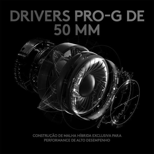 Imagem de Headset Gamer Logitech G PRO X 7.1 Dolby Surround - 981-000817