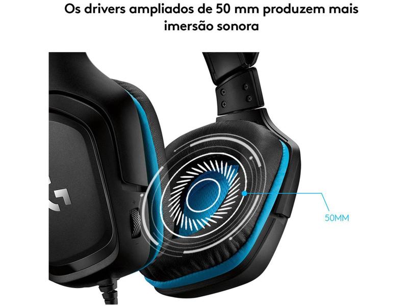 Imagem de Headset Gamer Logitech G432 7.1 Surround - USB Preto