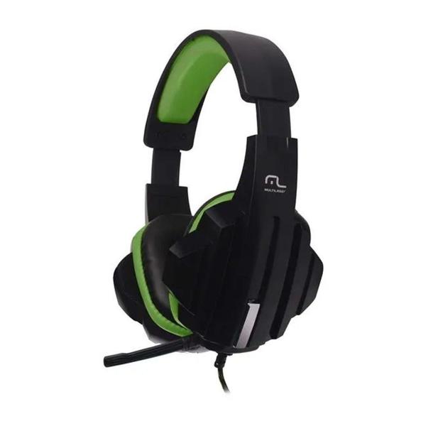 Imagem de Headset Gamer Multilaser P2 Preto/Verde - PH123