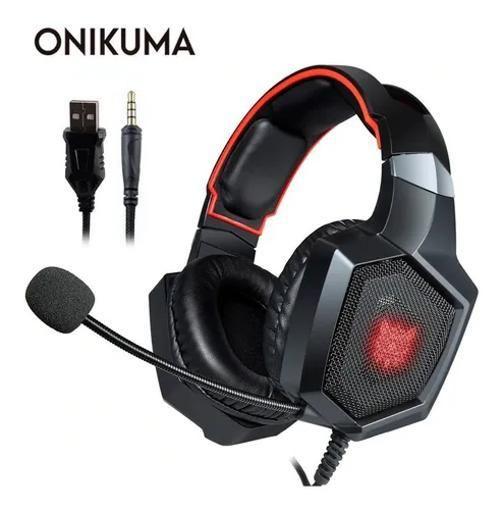 Imagem de Headset Gamer - Onikuma K8 Preto Com Vermelho