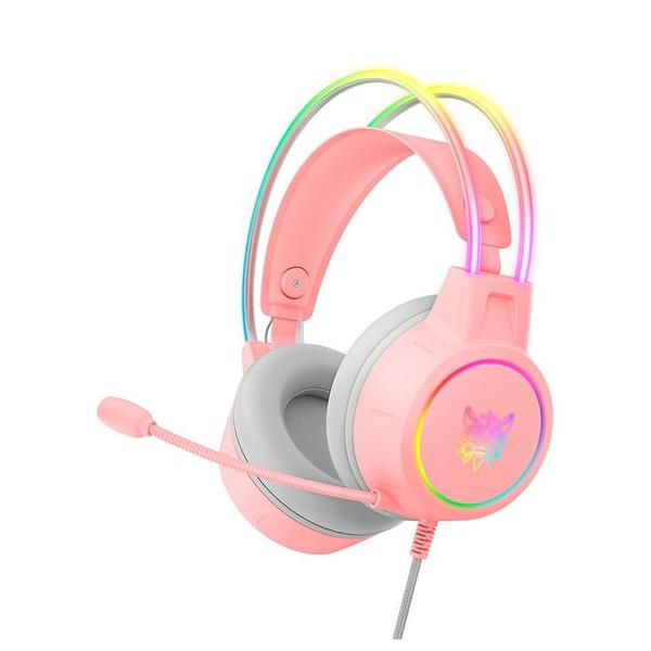 Imagem de Headset Gamer Onikuma, USB, Drivers 50mm, Rosa - X-15-PRO-3.5 