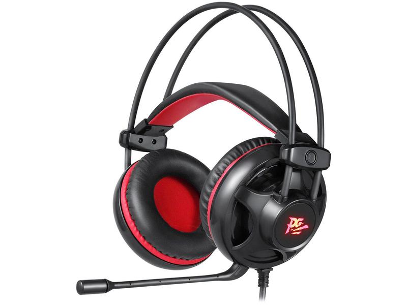 Headset Gamer Philco PHS11V PC 5.1 P2 - Preto e Vermelho