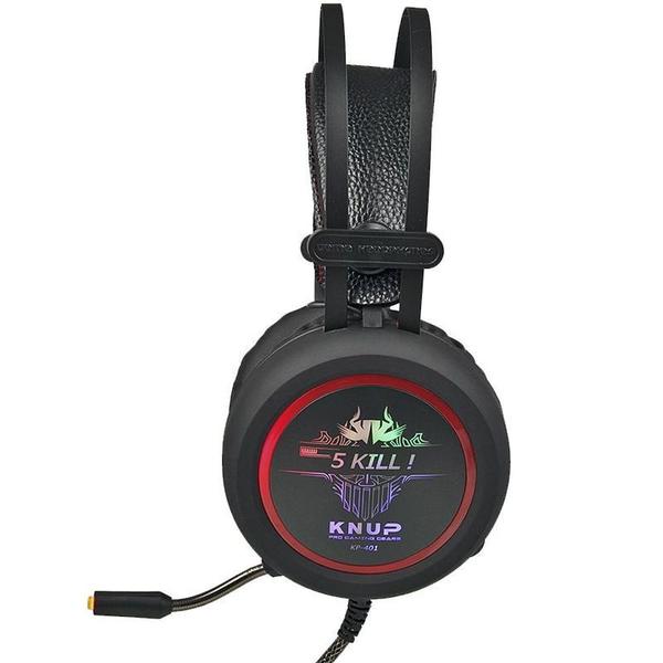 Imagem de Headset Gamer PRO 5 Kill Vermelho e Preto KP-401 - Knup