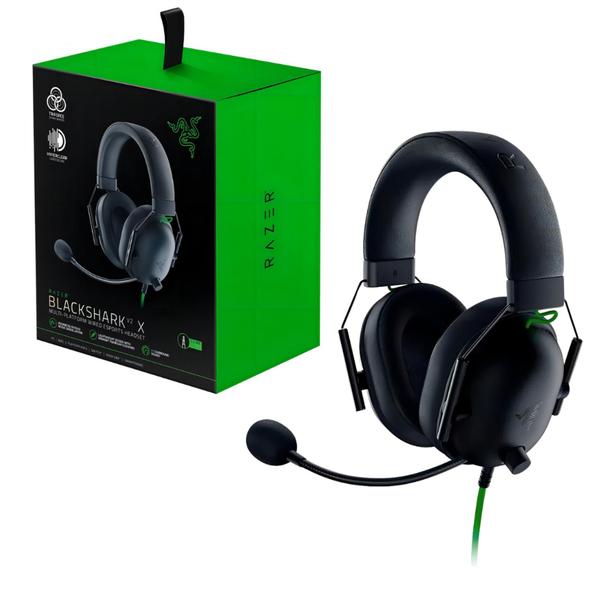 Imagem de Headset Gamer Razer BlackShark V2 X, Drivers 50mm, Surround 7.1, 3.5 mm, Preto + CODIGO DE ATIVAÇÃO