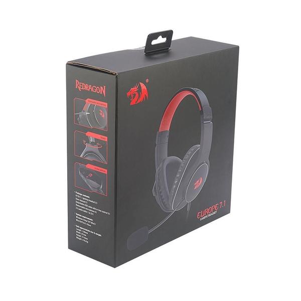 Imagem de Headset Gamer Redragon Europe 7.1 Preto H720 Usb