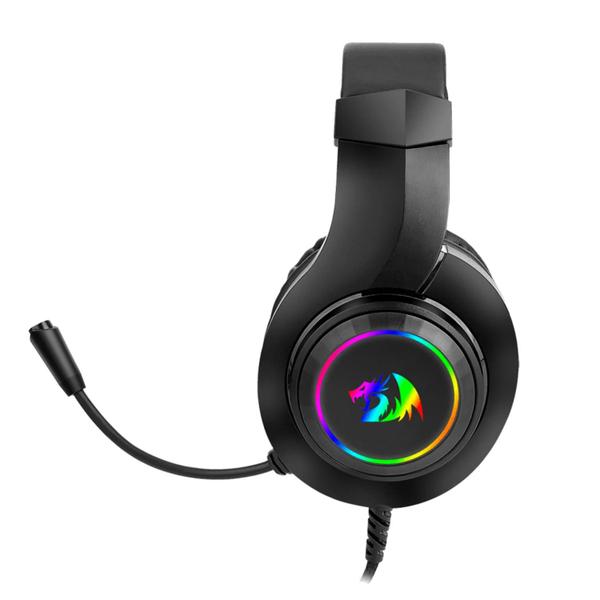 Imagem de Headset Gamer Redragon H260-RGB Hylas / Drivers 50MM / P2 / USB / Adaptador 3.5MM - Preto