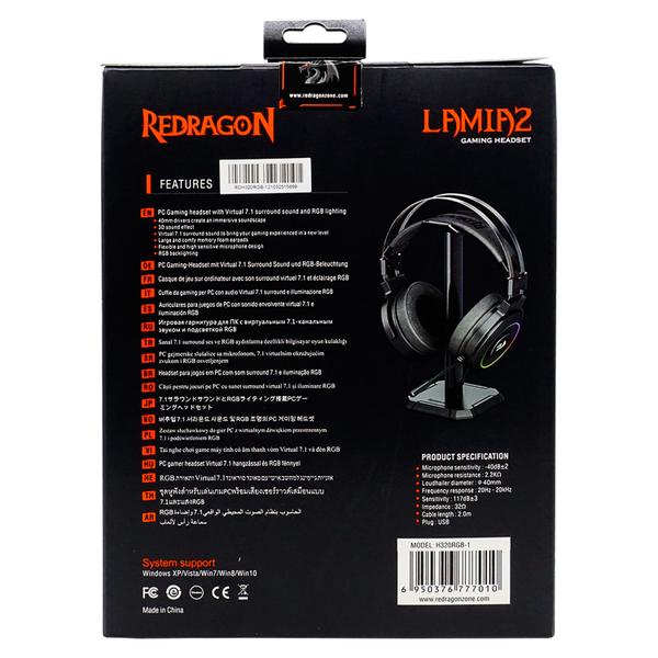 Imagem de Headset Gamer Redragon Lamia H320-RGB com Suporte / 7.1 Surround - Preto