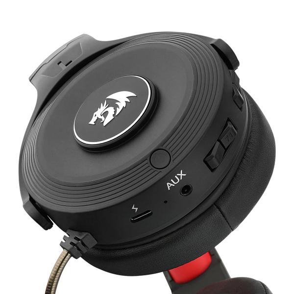 Imagem de Headset Gamer Redragon Pelops H818 Wireless / 2.4GHZ / com Transmissor USB- Preto e Vermelho