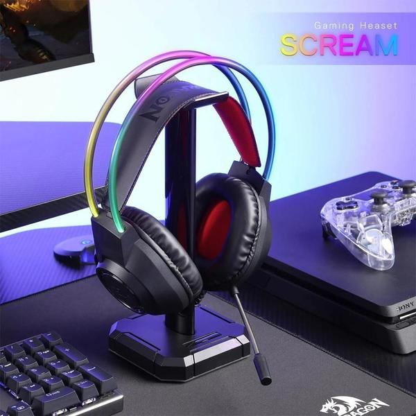 Imagem de Headset Gamer Redragon Scream Rgb Com Fio Preto