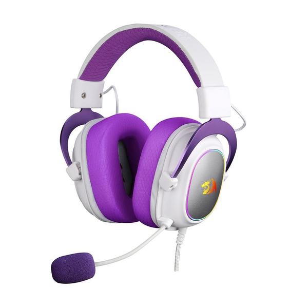 Imagem de Headset Gamer Redragon Zeus X Branco Com Roxo Rgb H510wp-rgb