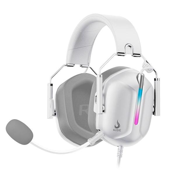 Headset Gamer Rise Mode G1 Special Edition White, Driver 50mm, Led Rainbow, USB e P3 3.5mm... Headset Gamer Rise Mode G1 Special Edition White, Driver 50mm, Led Rainbow, USB e P3 3.5mm...