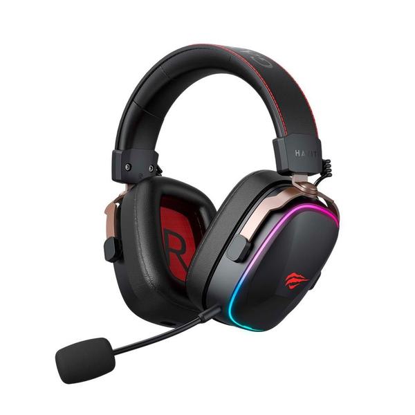 Imagem de Headset Gamer Sem Fio Havit H2039BG, RGB, Driver 50mm, Bluetooth, 2.4GHz, Preto