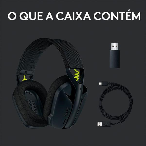 Imagem de Headset Gamer Sem Fio Logitech G435 Bluetooth USB PC PS4 PS5 981-001049