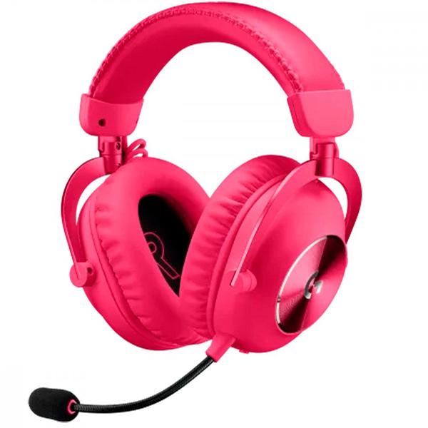 Imagem de Headset Gamer Sem Fio Logitech PRO X 2 Lightspeed Bluetooth P3 USB Magenta