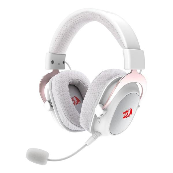 Imagem de Headset Gamer Sem Fio Redragon Zeus Pro, 7.1, Driver 53mm, Bluetooth, Branco - H510W-PRO