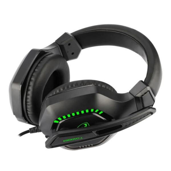 Imagem de Headset Gamer T-Dagger Eiger / USB / LED / Stereo - Preto (T-RGH208)