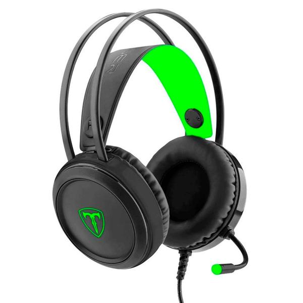 Imagem de Headset Gamer T-Dagger Ural 3.5MM / 50MM - Preto e Verde (T-RGH202)