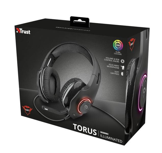 Imagem de Headset Gamer Torus 50mm GXT 455 Rgb - 23138 - Trust