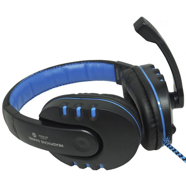 Imagem de Headset Headphone Gamer Fone Ouvido P2 Super Bass com Microfone Pc Jogo Preto Azul Exbom HF-G230