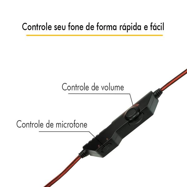 Imagem de Headset Headphone Gamer Para Celular Pc Conector P2 Led Pro