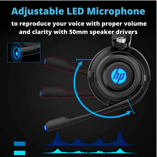 Imagem de Headset hp wired stereo gaming com microfone, para PS4, Xbox One, Nintendo Switch, PC, Mac, Laptop, Over Ear Fones de Ouvido PS4 Fone de ouvido Xbox One Headset e LED Light