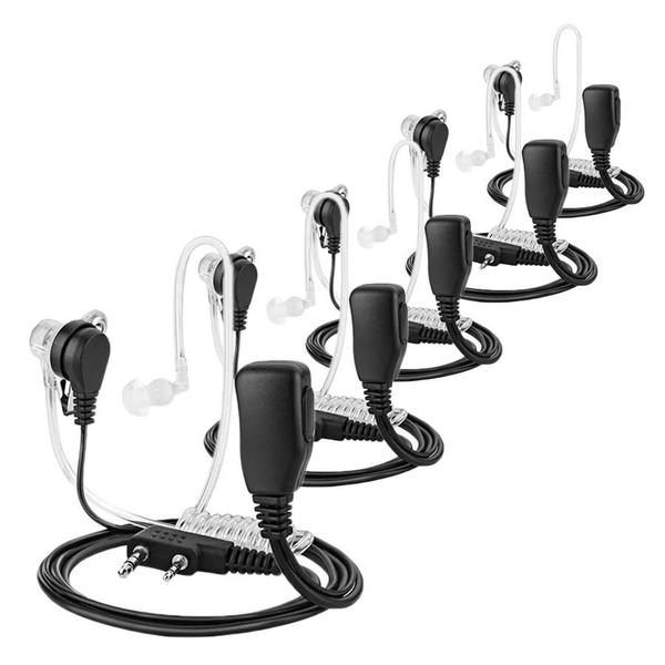 Imagem de Headset Kenwood Baofeng UV-5R com Tubo de Ar e PTT - Fones de Ouvido para Rádio de 2 Pinos