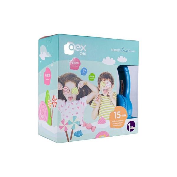 Imagem de Headset Kids Oex Kids Hs317 Sugar Dobrável Azul