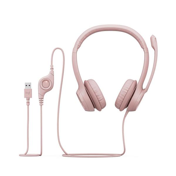 Imagem de Headset Logitech H390 USB Rosé - 981-001280