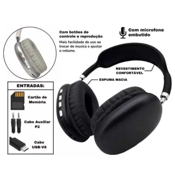 Imagem de Headset Max P9 Sem Fio Gamer