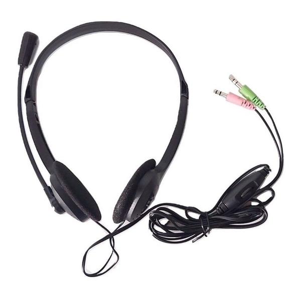 Imagem de Headset Office Fone Com Microfone Design simples Confortável Preto HF2213 HAYOM