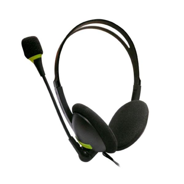 Imagem de Headset Office Hayom, Drivers 40mm, P2, Preto e Verde - HF2212