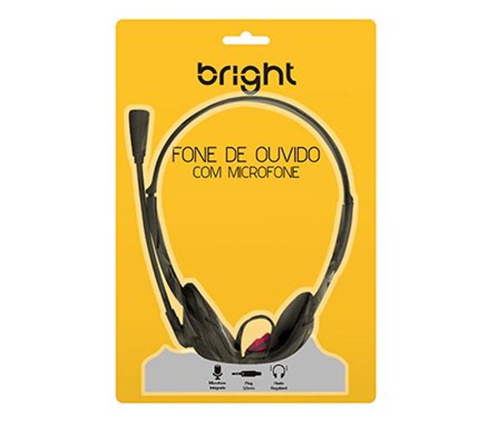 Imagem de Headset P2 Office  Bright 0010 Preto, Ótimo Para Trabalho Home office e para o uso diário