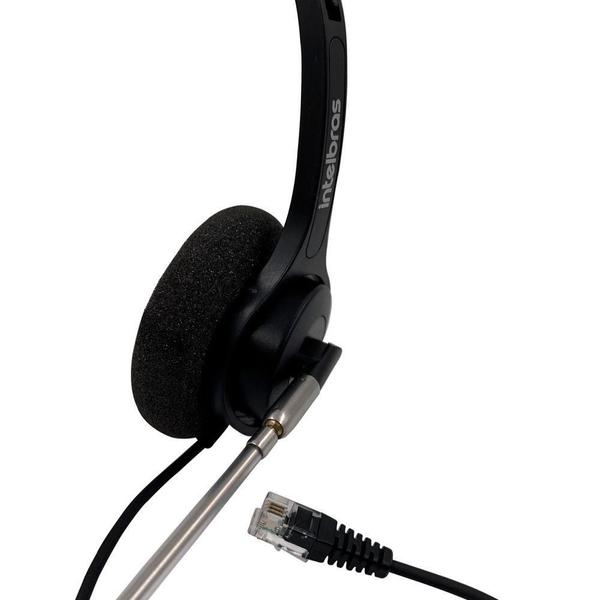 Imagem de Headset para telefone RJ9 preto CHS 40 Intelbras