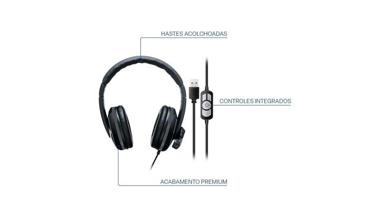 Imagem de Headset Pro Conexão USB c/ Cancelamento de Ruído - PH317