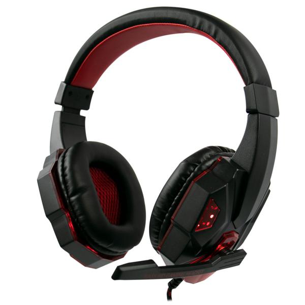 Imagem de Headset Satellite AE-327 - com Fio - Driver 40MM - Preto e Vermelho