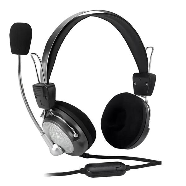 Imagem de Headset Satellite Ae-335 Com Microfone - Prata / Preto