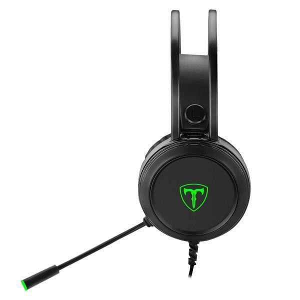 Imagem de Headset T-Dagger Ural Preto/Verde Com Led Verde T-Rgh202