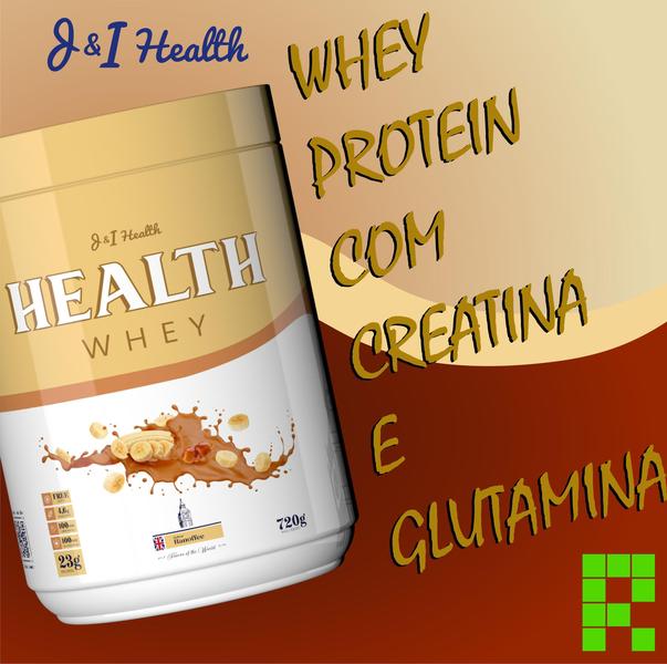 Imagem de Health Whey Protein Glutamina e Creatina 720g sabor Banoffee