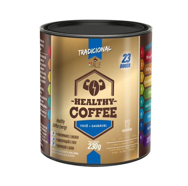Healthy Coffee Café Suplemento Pre Treino Tradicional 230g - Café Italle Imagem de Healthy Coffee Café Suplemento Pre Treino Tradicional 230g