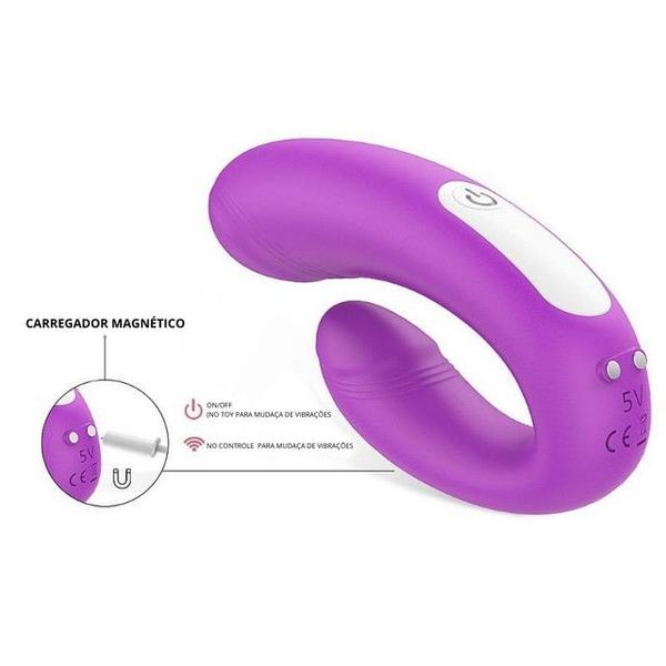 Imagem de Heart Sweety S-Hande Vibrador Casal com Controle Remoto 9 Intensidades em Silicone Recarregável