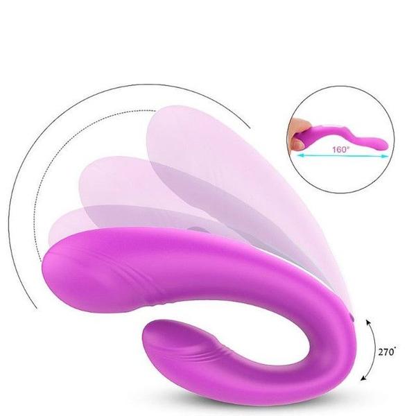 Imagem de Heart Sweety S-Hande Vibrador Casal com Controle Remoto 9 Intensidades em Silicone Recarregável