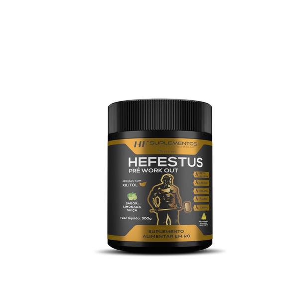 Hefestus Pre-Workout Sabor Limonada Suica Hf Suplementos - HF Suplements Imagem de Hefestus Pre-Workout Sabor Limonada Suica Hf Suplementos