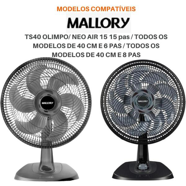 Hélice de Ventilador MALLORY Neo Air 15 Modelos 40 cm 8 pas - MICROMAX Imagem de Hélice de Ventilador MALLORY Neo Air 15 Modelos 40 cm 8 pas