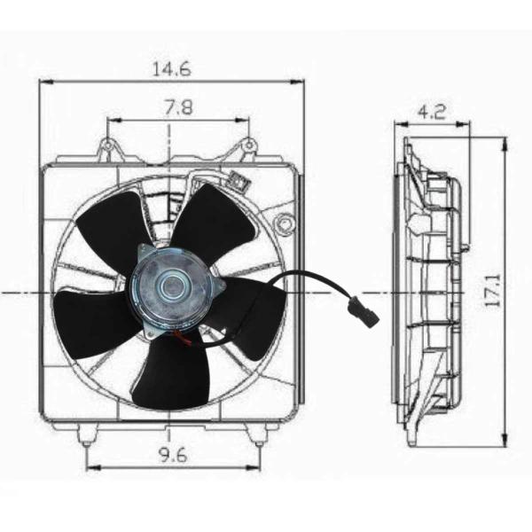 Imagem de Helice do Eletroventilador Honda New Civic 1.8 2007 a 2011 (Ventonhia) - Barra Parts - 19020RCJA01