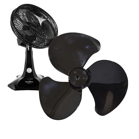 Imagem de Hélice para ventilador britânia 3 pas 30cm   protect 30  protect 30 turbo   b30 silencium  cor: preto