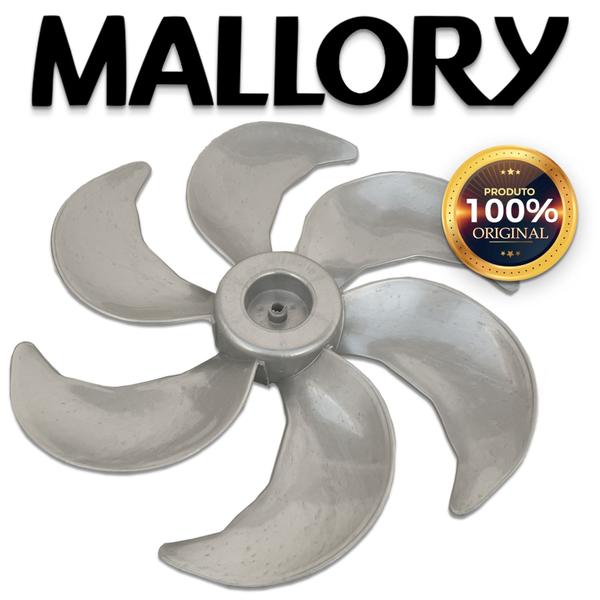 Imagem de Hélice Ventilador Mallory 6 Pás Prata 30cm Original